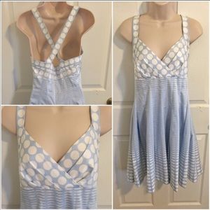 NWT Gorgeous Calvin Klein Blue White Dress Sz 2